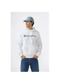 Kapuzensweatshirt Champion "BASICS Fleece Hoodie Large Logo", Herren, Gr. L (52/54), wei&szlig; (wht, ns), Obermaterial: 55% Baumwolle, 45% Polyester, Sweatshirts