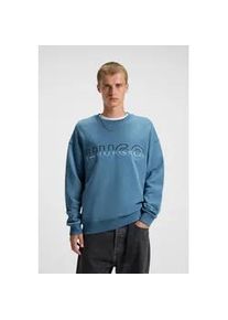 HUGO BOSS Sweatshirt HUGO BLUE "Nogocrew", Herren, Gr. M, open blau472, Sweatware, Obermaterial: 100% Baumwolle, unifarben, regular fit normal, Rundhals, B&uuml;ndchen, Sweatshirts Sweatshirt, Rundhalsausschnitt, regular fit, Logodruck