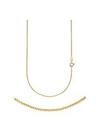 Collierkettchen Firetti "Schmuck Geschenk Gold 333 oder 585 Halskette Venezianerkette halbrund" Gr. 36, gold (gelbgoldfarben), Halsketten, Damen, 36, Gelbgold 585, B: 1,2mm, Made in Germany, B:1,2mm