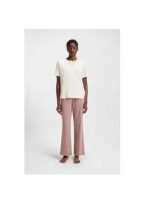 Schlafanzug BOSS "CI Short Set", Damen, Gr. L, braun (light, pastel braun 230), Jersey, Obermaterial: 95% Baumwolle, 5% Elasthan, Rundhals, Homewear-Sets Schlafanzug, zweifarbig, Rundhals