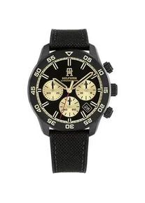 Chronograph Tommy Hilfiger "TH85 CARBON", schwarz, Armbanduhren, Herren, Chronograph, Quarzuhr, Armbanduhr, Herrenuhr, analog, Tag, Stoppfunktion