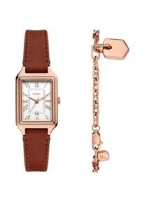 Fossil "RAQUEL" Armbanduhr, Damenuhr, Lederarmband, Ideal auch als Geschenk, analog
