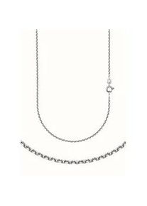 Collierkettchen Firetti "Schmuck Geschenk Silber 925 Halskette Ankerkette diamantiert" Gr. 36, silber (silberfarben), Halsketten, Damen, 36, Silber 925 (Sterlingsilber), B: 1,3mm, Made in Germany, B:1,3mm