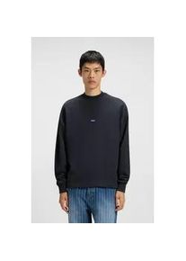 HUGO BOSS Sweatshirt HUGO BLUE "Nedro", Herren, Gr. XL, blau (navy415), Sweatware, Obermaterial: 100% Baumwolle, unifarben, regular fit normal, Rundhals, B&uuml;ndchen, Sweatshirts Sweatshirt, Rundhalsausschnitt, Regular Fit, Logo-Patch