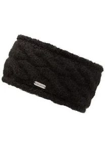 Stirnband Chillouts "Iris Headband", Damen, schwarz, Feinstrick, Materialmix, unifarben, M&uuml;tzen Stirnband, Breites, w&auml;rmendes Stirnband