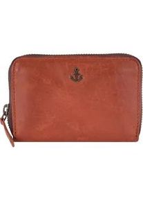 Geldb&ouml;rse Harbour 2nd "Seraphina", Damen, braun (cognac), Rindsleder, Kleinlederwaren, Wallet Brieftasche Geldbeutel mit charakteristischem Anker-Emblem