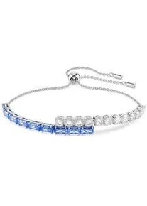 Armkette Swarovski "Schmuck Geschenk Matrix Armband", bunt (metallfarben, kristallwei&szlig;, blau, kristallwei&szlig;, blau), Armb&auml;nder, Damen, Metall, Armkette, mit Swarovski Kristall, Zirkonia (synth.)