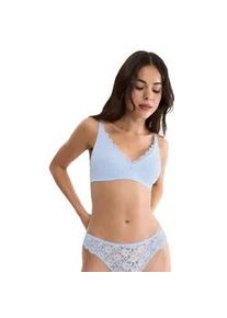 Minimizer-BH Triumph "Amourette N01", Damen, Gr. 80, Cup E, blau (ice), Microtouch, Obermaterial: 75% Polyamid, 25% Elasthan, BHs Minimizer-BH, mit Spitzendetails und ohne B&uuml;gel