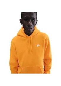 Kapuzensweatshirt Nike SPORTSWEAR "Nike Club Men's Pullover Fleece Hoodie", Herren, Gr. XXL, university gold, university gold, wei&szlig;, Obermaterial: 80% Baumwolle, 20% Polyester, normal, Rundhals, Sweatshirts, mit K&auml;ngurutasche, mit angesetztem B&uuml;ndchen, Langarm