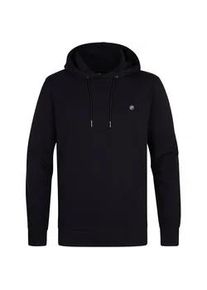 Kapuzensweatshirt PETROL INDUSTRIES, Herren, Gr. L, schwarz, Sweatware, Obermaterial: 95% Baumwolle, 5% Elasthan, regular fit taillenbedeckt, ohne Ausschnitt, Rippb&uuml;ndchen, Sweatshirts, mit Logo Stickerei