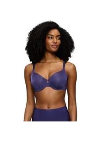 Minimizer-BH Triumph "Body Make-Up Illusion Curve", Damen, Gr. 95, Cup F, blau (prussian blau), Microtouch, Obermaterial: 80% Polyamid, 20% Polyester, Basic, BHs Minimizer-BH, verkleinert die Brust optisch, breite Tr&auml;ger, formend, weich