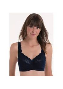 B&uuml;gelloser BH Rosa Faia "Bobette", Damen, Gr. 90, Cup D, blau (maritim blau), Obermaterial: 92% Polyamid, 8% sonstige Fasern, unifarben, BHs, ohne B&uuml;gel, mit Spitze, 3-geteilten Cups, Komforttr&auml;ger, feminin