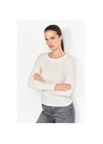 Longsleeve RICHROYAL, Damen, Gr. XL, pearl wei&szlig;, Single Jersey, Obermaterial: 70% Viskose, 27% Polyester, 3% Elasthan, slim fit normal, Rundhals, Shirts, perfekt zum drunterziehen, mit Rollkante am Ausschnitt