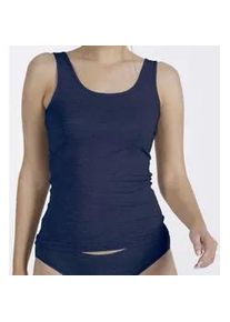 Achselhemd Nina von C. "Light & Easy", Damen, Gr. 44, N-Gr, blau (denim melange), Obermaterial: 95% Modal, 5% Elasthan, unifarben, bequem, Rundhals, Unterhemden, mit breiten Tr&auml;gern, atmungsaktiv, bequem, Rundhalsausschnitt