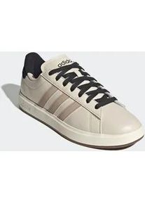 Sneaker Adidas SPORTSWEAR "GRAND COURT 2.0", Herren, Gr. 47, schwarz (aluminium, blanch cargo, core schwarz), Leder, Synthetik, Schuhe Sneaker, Design auf den Spuren des Adidas Superstar