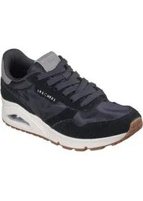 Sneaker Skechers "UNO-VINTAGE DAYZ", Damen, Gr. 36, schwarz, Textil, Veloursleder, Schuhe Sneaker, Keilsneaker, Plateausneaker, Schn&uuml;rschuh im Vintage-Look