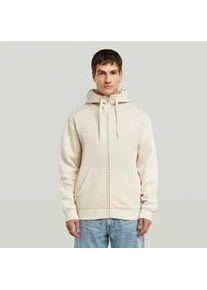 G-Star Raw Kapuzensweatjacke G-STAR "Premium Basic Hooded Zip Sweater", Damen, Gr. XXL, wei&szlig;bait, angeraute Sweatware, Obermaterial: 55% Baumwolle, 45% Polyester, unifarben, normal normal, Rundhals, Rippb&uuml;ndchen, Sweatjacken