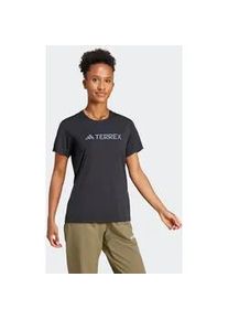 Funktionsshirt Adidas TERREX "MULTI CLIMACOOL LOGO TECH", Damen, Gr. XL, schwarz, Obermaterial: 100% Polyester, normal, Rundhals, Shirts Funktionsshirt
