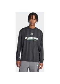 Sweatshirt Adidas SPORTSWEAR "M TIRO LSJSY Q4", Herren, Gr. L, schwarz, Obermaterial: 100% Polyester, Rundhals, angesetztes B&uuml;ndchen, Sweatshirts Sweatshirt
