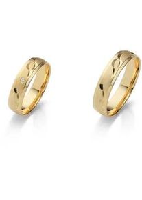 Trauring Firetti "Schmuck Geschenk Gold 375 Hochzeit Ehering Partnerring "LIEBE" Gr. 62, gold (gelbgoldfarben), Fingerringe, Damen, 62, 0,01 SI = kleine Einschl&uuml;sse mit Brillant, Gelbgold 375, 5mm, Trauring, Made in Germany - wahlweise mit oder ohne Brillant