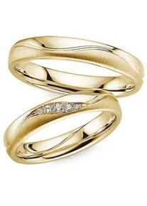 Phoenix Trauring PH&Ouml;NIX "Schmuck Geschenk Partnerring Ehering Goldring" Gr. 64, gelbgoldfarben, kristallwei&szlig;, Fingerringe, Damen, 64,mit Zirkonia, Gelbgold 333, 4mm, Trauring, Made in Germany - wahlweise mit oder ohne Zirkonia