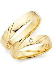 Phoenix Trauring PH&Ouml;NIX "Schmuck Partnerring Ehering Verlobungsring Freundschaftsring" Gr. 50, gelbgoldfarben, Fingerringe, Damen, 50, 0,02 SI = kleine Einschl&uuml;sse mit Brillant, Silber 925 (Sterlingsilber), 4mm, Trauring, Made in Germany - wahlweise mit oder ohne Brillant