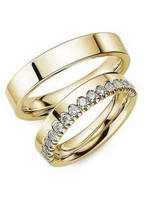 Phoenix Trauring PH&Ouml;NIX "Schmuck Geschenk Partnerring Ehering Goldring" Gr. 62, gelbgoldfarben, kristallwei&szlig;, Fingerringe, Damen, 62,mit Zirkonia, Gelbgold 333, 4mm, Trauring, Made in Germany - wahlweise mit oder ohne Zirkonia