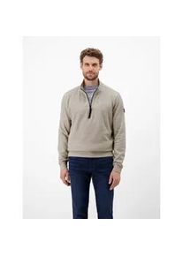 Sweater Lerros "SELA", Herren, Gr. XXL, nordic olive, Sweatware, Obermaterial: 90% Baumwolle, 10% Polyester, unifarben, normal h&uuml;ftbedeckend, Rundhals, B&uuml;ndchen, Sweatshirts Sweater, mit Troyer-Rei&szlig;verschluss