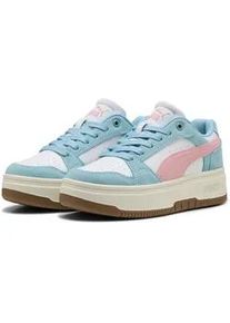 Sneaker Puma "Rebound Femme Low Sneakers Damen", Damen, Gr. 36, wei&szlig; (wei&szlig; pinkscape aqua pink blau), Obermaterial: Synthetik, Kuhleder, Textil; Futter: Textil; Innensohle: Textil; Laufsohle: Gummi, Schuhe Sneaker