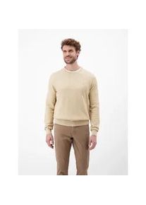 Strickpullover Lerros, Herren, Gr. L, blau (tender beige), Strick, Obermaterial: 100% Baumwolle, unifarben, regular fit taillenbedeckt, Rundhals, Rippb&uuml;ndchen, Pullover Strickpullover, mit Rippb&uuml;ndchen