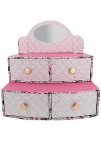 Schmuckkasten Amor "Schmuckaufbewahrung, Geschenk", rosa, wei&szlig;, Aufbewahrungsboxen, KinderB:15cm H:8cm T:12cm, Metall, Pappe, Schmuckkasten, B:15cm H:8cm T:12cm