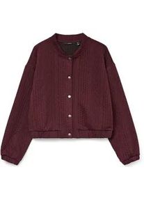 V&eacute;ro Moda Strickjacke VERO MODA "VMJANNI LS BOMBER JRS GA", Damen, Gr. S (36), rot (winetasting), Strick, Obermaterial: 98% Polyester, 2% Elasthan, unifarben, regular fit, Rundhals, B&uuml;ndchen, Strickjacken Strickjacke