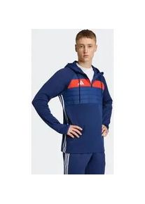 Kapuzensweatshirt Adidas PERFORMANCE "TIRO ES WINTOP", Herren, Gr. XXL, team navy blau 2, rot, wei&szlig;, Obermaterial: 100% Polyester, normal, Rundhals, angesetztes B&uuml;ndchen, Sweatshirts