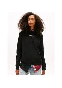 Tommy Hilfiger Kapuzensweatshirt TOMMY JEANS "TJW REG ESS LOGO 2 HOODIE EXT", Damen, Gr. XXXL(46), schwarz, Sweatware, Obermaterial: 100% Baumwolle, unifarben, regular fit, Rippb&uuml;ndchen, Sweatshirts