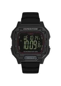 Chronograph Timex "RIDGE", schwarz, Armbanduhren, Herren, Chronograph, Quarzuhr, Armbanduhr, Herrenuhr, Silikonarmband, Stoppfunktion,digital