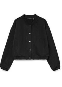 V&eacute;ro Moda Strickjacke VERO MODA "VMJANNI LS BOMBER JRS GA", Damen, Gr. M (38), schwarz, Strick, Obermaterial: 98% Polyester, 2% Elasthan, unifarben, regular fit, Rundhals, B&uuml;ndchen, Strickjacken Strickjacke