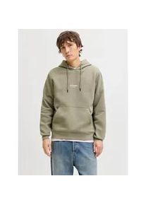 Jack & Jones Kapuzensweatshirt JACK & JONES "JJESOHO SWEAT HOOD NOOS", Herren, Gr. M, vetiver, angeraute Sweatware, Obermaterial: 80% Baumwolle, 20% Polyester, unifarben, relaxed fit, Rippb&uuml;ndchen, Sweatshirts, Baumwollmischung, relaxed fit