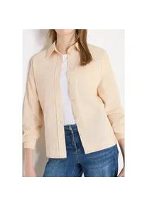 Hemdbluse Cecil, Damen, Gr. S (38), pearl beige, Web, Obermaterial: 100% Baumwolle, unifarben, normal h&uuml;ftlang, Rundhals, Blusen Hemdbluse, in feiner Cord-Qualit&auml;t