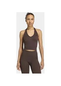 Tanktop Adidas PERFORMANCE "WE KNIT HTNCK", Damen, Gr. S, aurora coffee, Obermaterial: 92% Polyamid, 8% Elasthan, Rundhals, Tops Tanktop