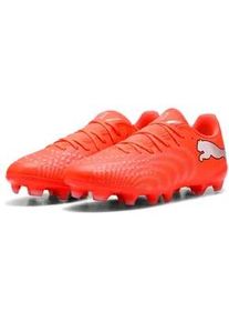 Fu&szlig;ballschuh Puma "FUTURE 9 PLAY FG/AG", Herren, Gr. 46, glowing rot, Puma wei&szlig;, Puma schwarz, Puma silber, Synthetik, Schuhe Fu&szlig;ballschuh, f&uuml;r Rasenpl&auml;tze, mit Synthetik-Obermaterial, mit Schn&uuml;rung