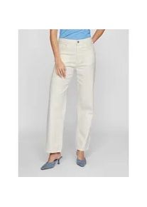 High-waist-Jeans Vila "VIKELLY JAF HW STRAIGHT JEANS-NOOS", Damen, Gr. 40, L&auml;nge 30, cloud dancer, Denim/Jeans, Obermaterial: 99% Baumwolle, 1% Elasthan, unifarben, straight fit kn&ouml;chellang, Jeans High-Waist-Jeans