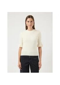 Rundhalspullover Y.A.S "YASMIKLA SS KNIT TOP S. NOOS", Damen, Gr. L, pristine, Strick, Obermaterial: 65% Viskose, 35% Nylon, unifarben, slim fit normal, Rundhals, Pullover Rundhalspullover