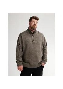 Strickpullover PETROL INDUSTRIES, Herren, Gr. 5XL, beige (mossy stone), Strick, Obermaterial: 87% Baumwolle, 13% Polyester, meliert, regular fit normal, ohne Ausschnitt, Rippb&uuml;ndchen, Pullover Strickpullover, mit Rippb&uuml;ndchen