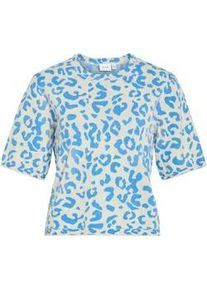 Strickpullover Vila "VIMAYAS O-NECK 2/4 KNIT NOOS", Damen, Gr. L, super light natural melan pattern:leo all aboard, Strick, Obermaterial: 50% Polyester, 30% Viskose, 20% Nylon, gemustert, regular fit normal, Rundhals, Pullover Strickpullover