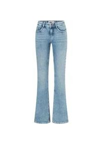Bootcut-Jeans MAC "DETROIT flared", Damen, Gr. 42, L&auml;nge 30, 90`s cool wash, Denim/Jeans, Obermaterial: 99% Baumwolle, 1% Elasthan, bootcut fit lang, Jeans, Aufwendig gearbeitete Details an den Vordertaschen