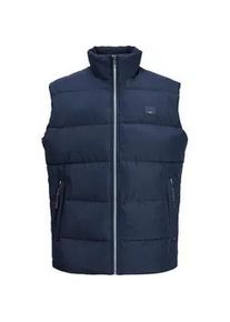 Jack & Jones Steppweste JACK & JONES "JPRBLUALVES VEST", Herren, Gr. L, navy blazer, Web, Obermaterial: 100% Polyester, unifarben, regular fit, Westen Steppweste