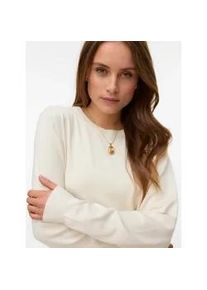 V&eacute;ro Moda Strickpullover VERO MODA "VMSILJE LS O-NECK PULLOVER NOOS", Damen, Gr. S, birch, Strick, Obermaterial: 77% Viskose, 23% Polyester, unifarben, regular fit normal, Rundhals, Pullover Strickpullover