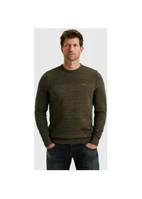 PME-Legend Strickpullover PME LEGEND, Herren, Gr. 3XL, dusky gr&uuml;n, Strick, Obermaterial: 100% Baumwolle, unifarben, regular fit h&uuml;ftbedeckend, Rundhals, Flachstrickb&uuml;ndchen, Pullover Strickpullover, mit Strick-Muster