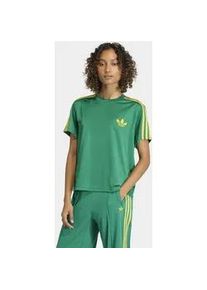 T-Shirt Adidas ORIGINALS "FIREBIRD", Damen, Gr. XL, bold gr&uuml;n, eqt gelb, sanftes wei&szlig;, Obermaterial: 100% Polyester, Rundhals, Shirts T-Shirt