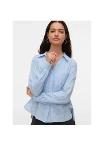 V&eacute;ro Moda Langarmbluse VERO MODA "VMTHILDE LS SHIRT WVN NOOS", Damen, Gr. M, allure checks:snow wei&szlig;, Web, Obermaterial: 100% Baumwolle, gemustert, normal, V-Ausschnitt, Blusen, Baumwolle